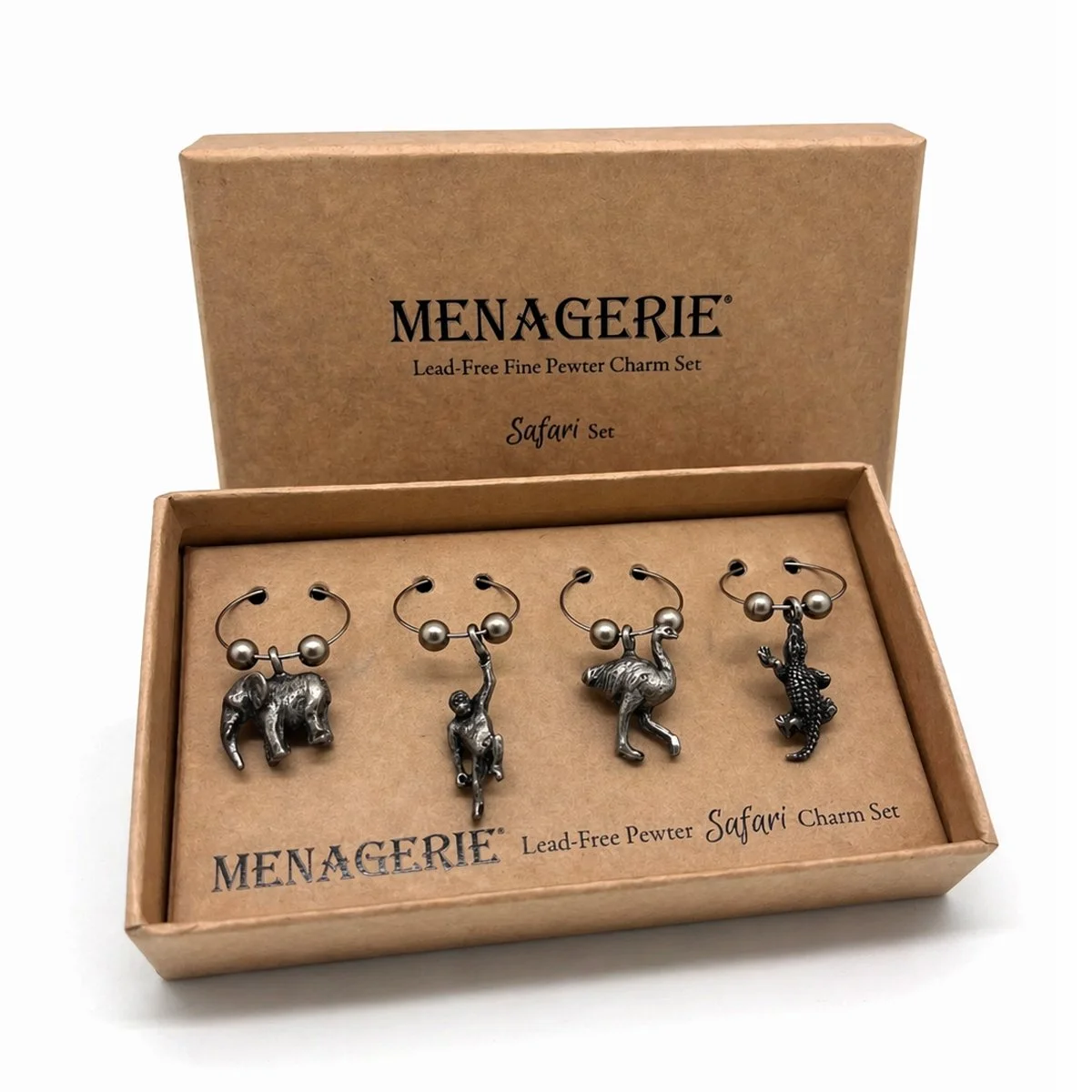 Lead-Free Pewter Charm Set - Safari Set