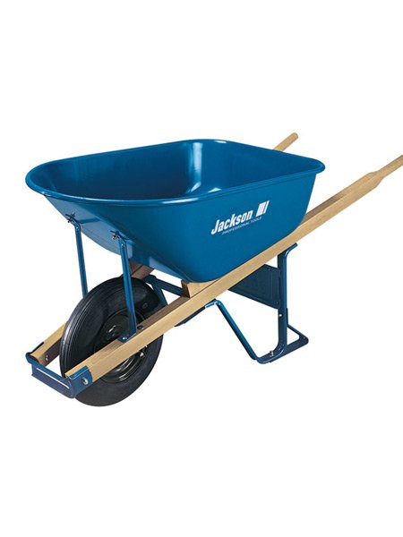 JACKSON 6 CUBIC FOOT STEEL CONTRACTOR WHEELBARROW WITH BALL BEARINGS