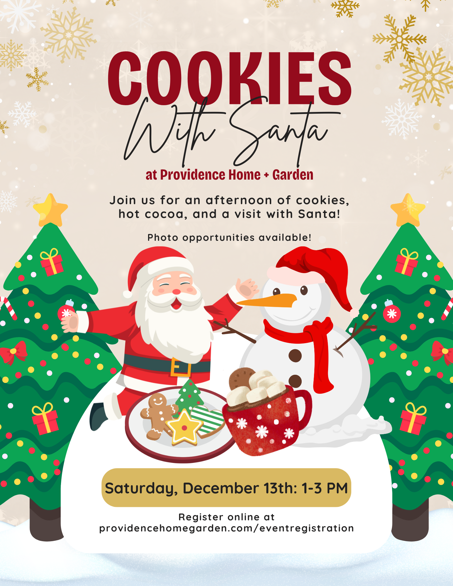 Cream and Red Illustration Breakfast With Santa Flyer.png