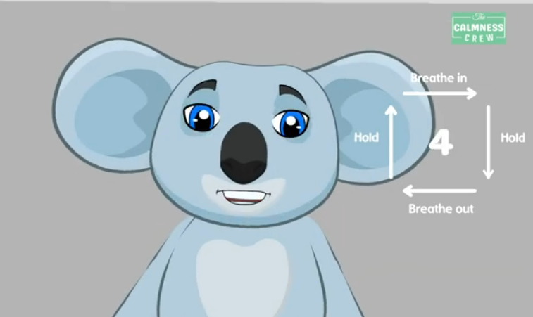 Mental Health Animation Box Breathing technique, anxiety at school