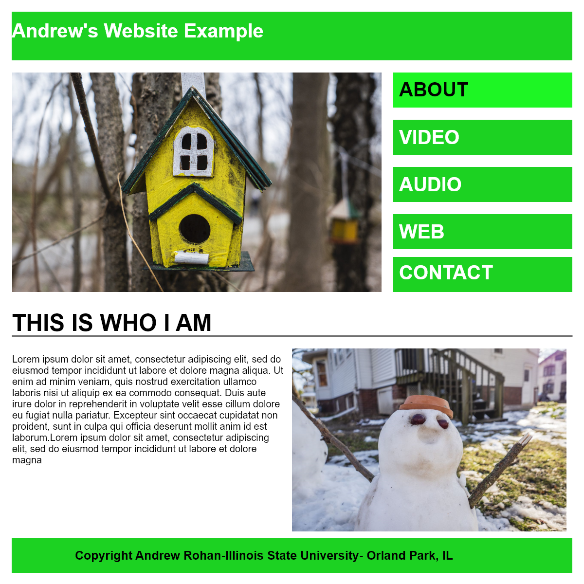 Website Design — Andrew Rohan's Portfolio