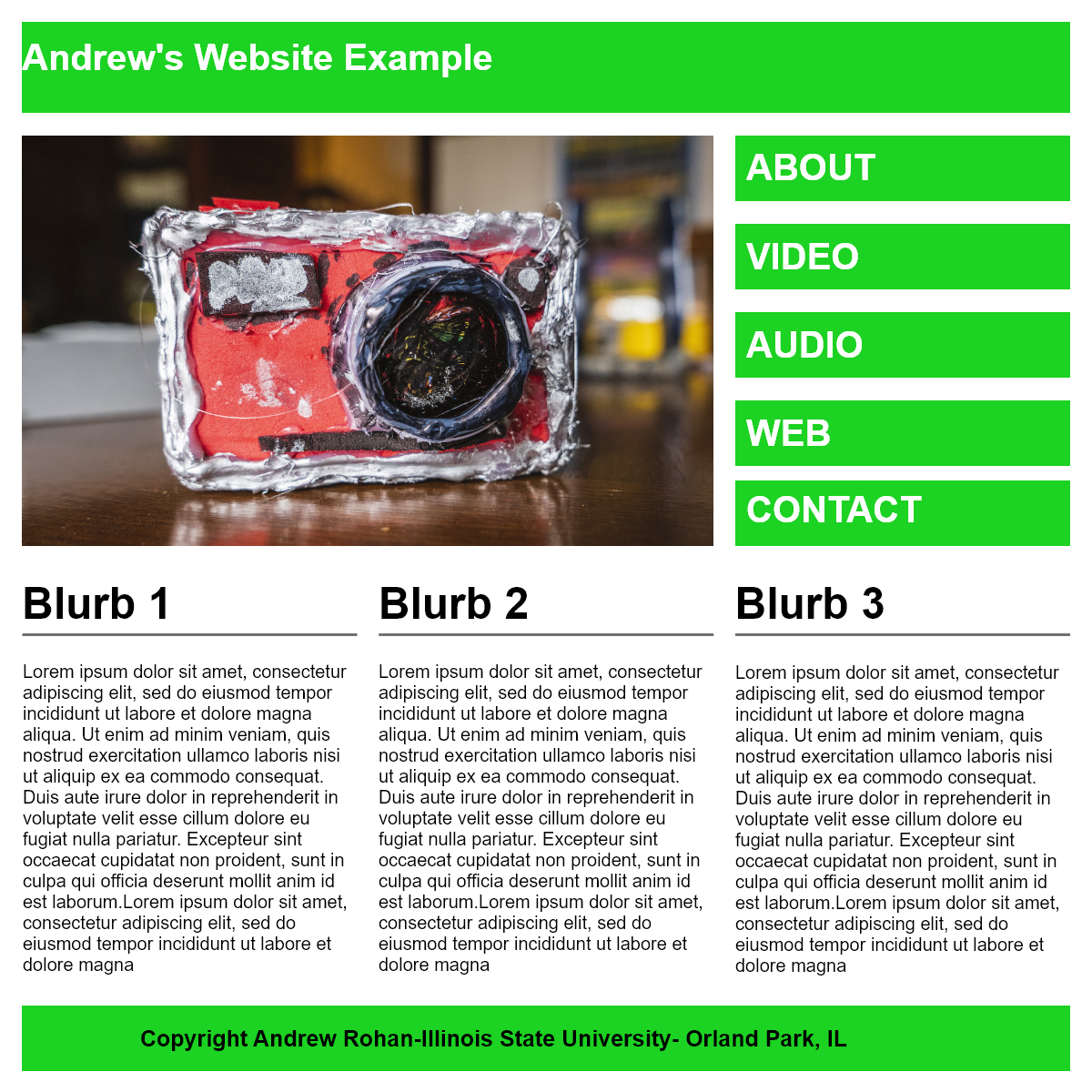 Website Design — Andrew Rohan's Portfolio