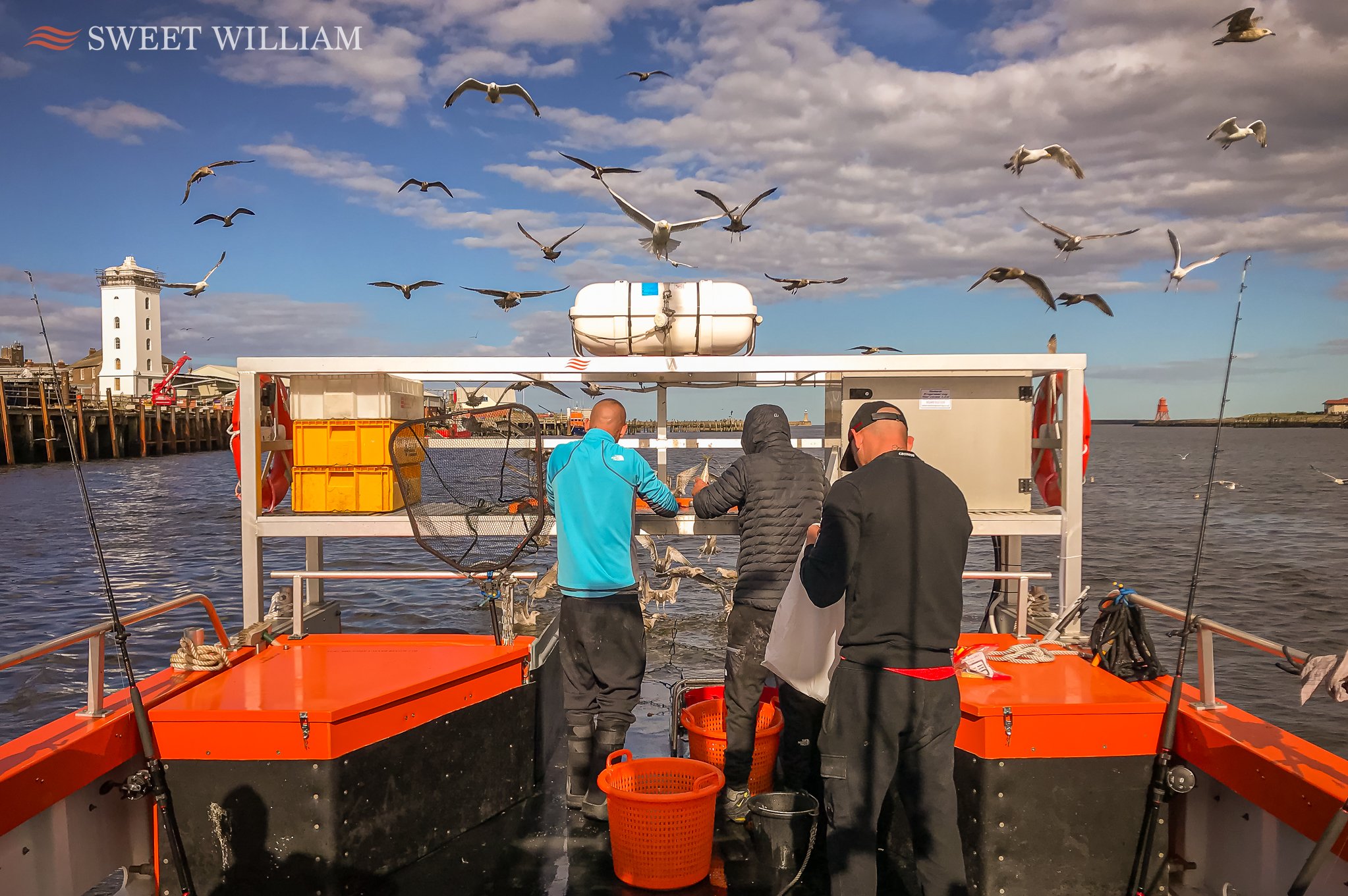 Sweet William Charter Boat out of Royal Quays Marina on the River Tyne, finds pollack, cod, ling and mackerel.