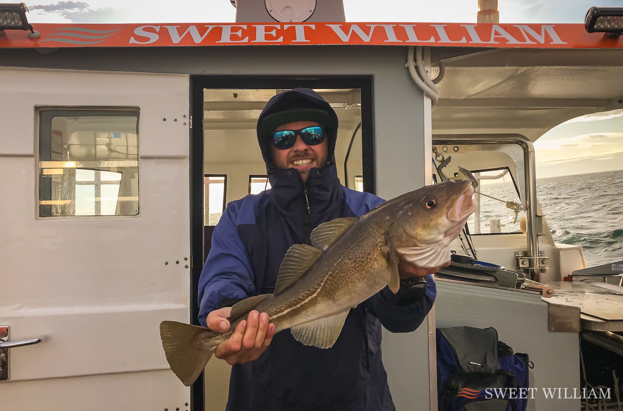Sweet William Charter Boat, River Tyne, Wreck, Fishing, Angling, Cod, Ling, Pollock, Mackerel, Lobster, Crab, Photography, Dolphins, River Cruise, Newcastle Quayside, Millennium Bridge, Scattering Ashes, Sunrise, Sunset, Seaton Sluice Holiday Let, Ca