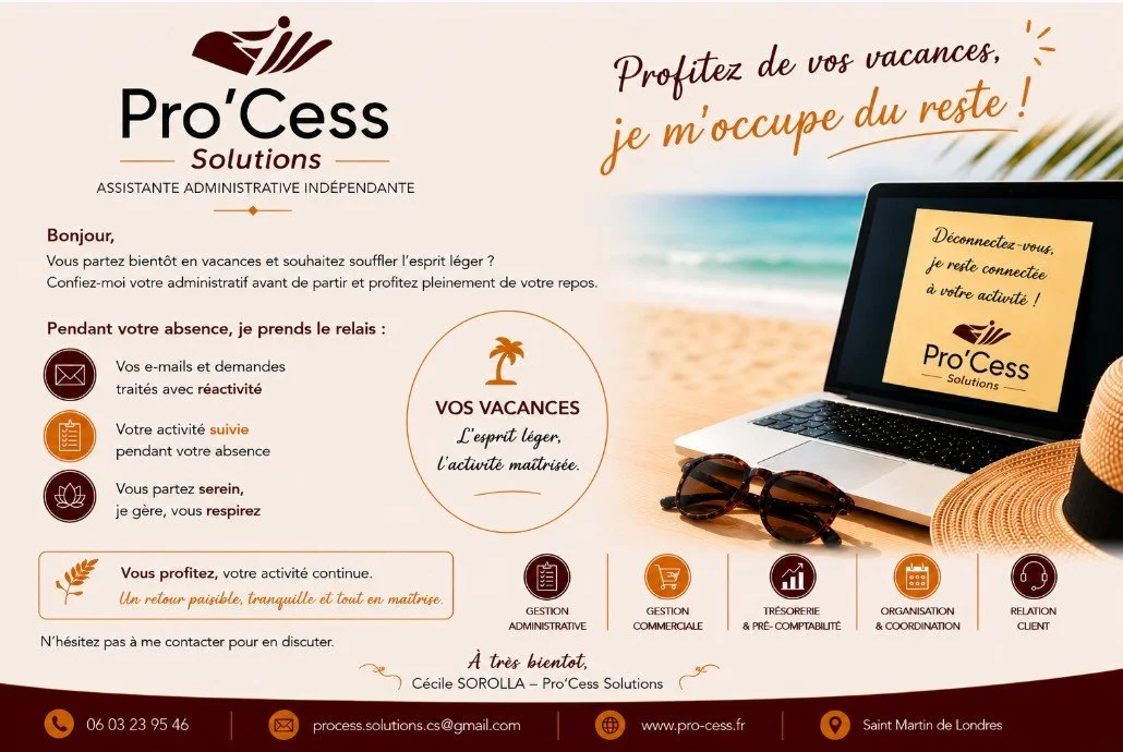 ☀️Partez en vacances l'esprit léger : déléguez votre administratif avant votre départ