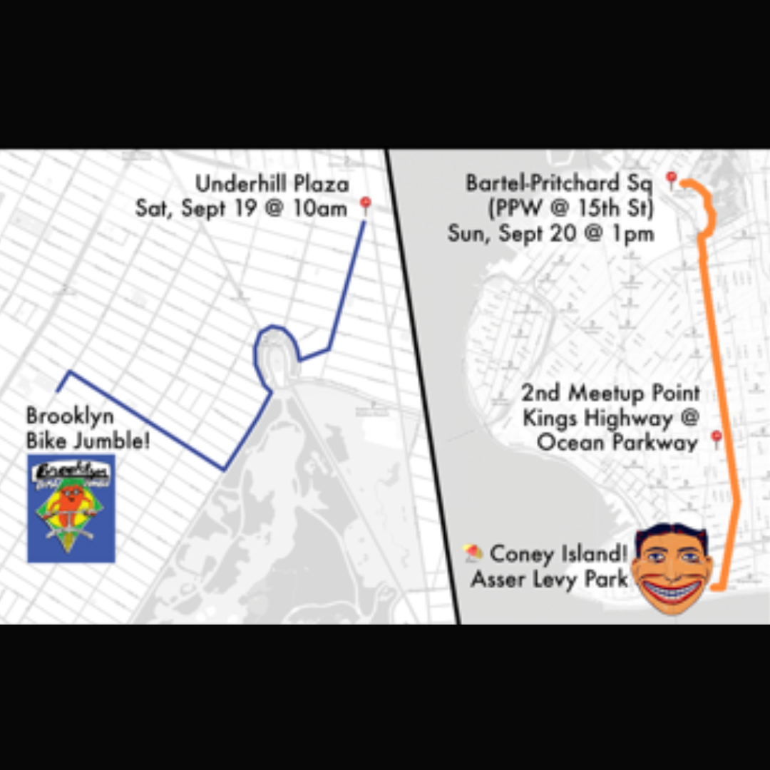 KiDiCAL MASSive Rides: The Brooklyn Bike Jumble (9/19) &amp; Coney Island (9/20)