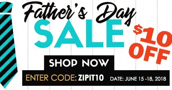 #NEWS: With Father's Day coming up, we thought we'd celebrate ALL THE AMAZING DADS out there with a SALE! You'll get $10 off your entire Zipit Bedding order when you SHOP at www.ZipitBedding.com Hurry while supplies last!! Sale starts June 15th and e