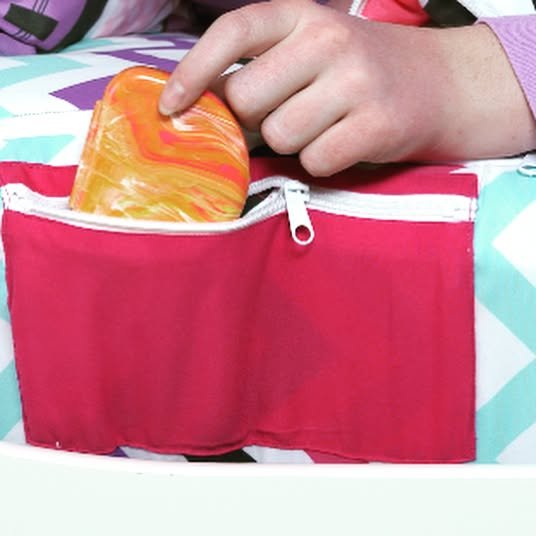 WHAT'S IN YOUR POCKET?

Kids love storing their stuff in our one-of-a-kind zippered side pockets! Now their important items like retainers, diaries, flashlights, cell phones will stay safe and secure while they sleep. Shop now for your very own Zipit