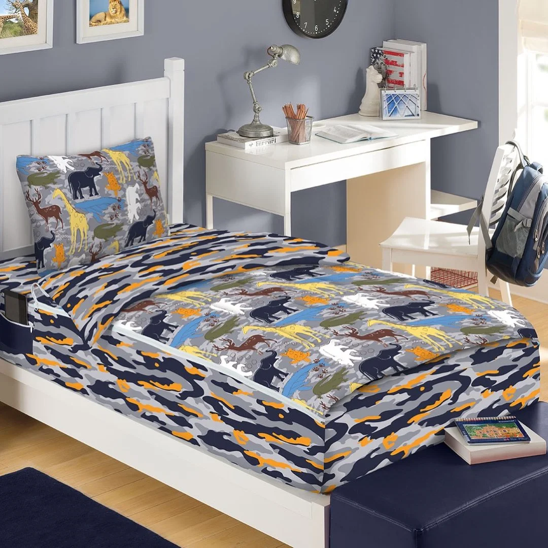 #NEWS: Twin Wild Animals back in stock! Get them while supplies last at www.ZipitBedding.com 😀🦖🦕🐘🦌🐊#zipitbedding #zipperedbedding #sharktank #kids #parents #mom #dad #animals