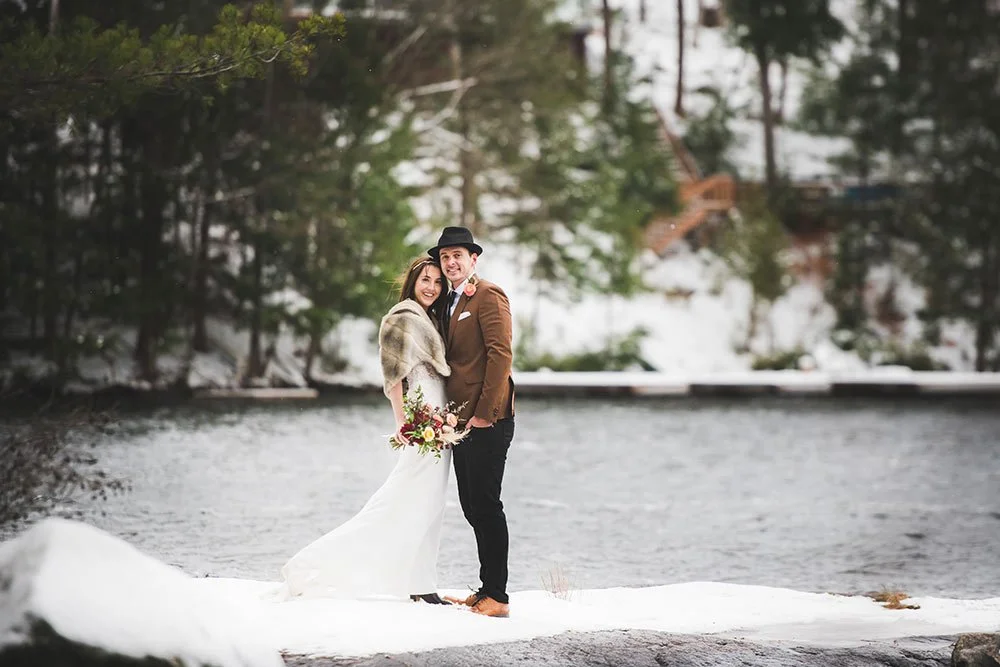 Winter elopement photo