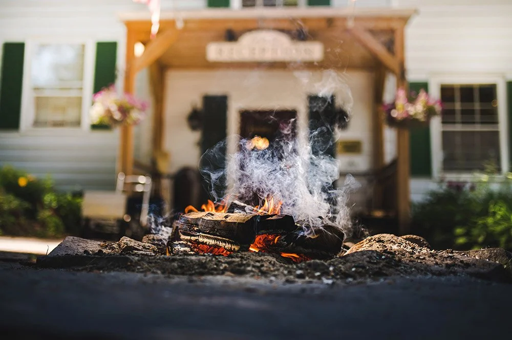 Sherwood Inn fire in winter