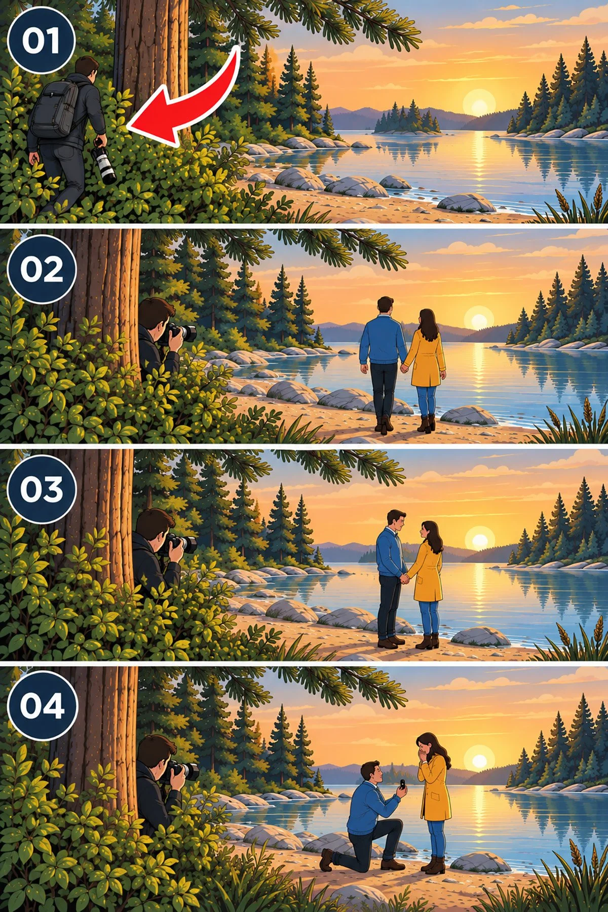 How a photographer captures a surprise proposal