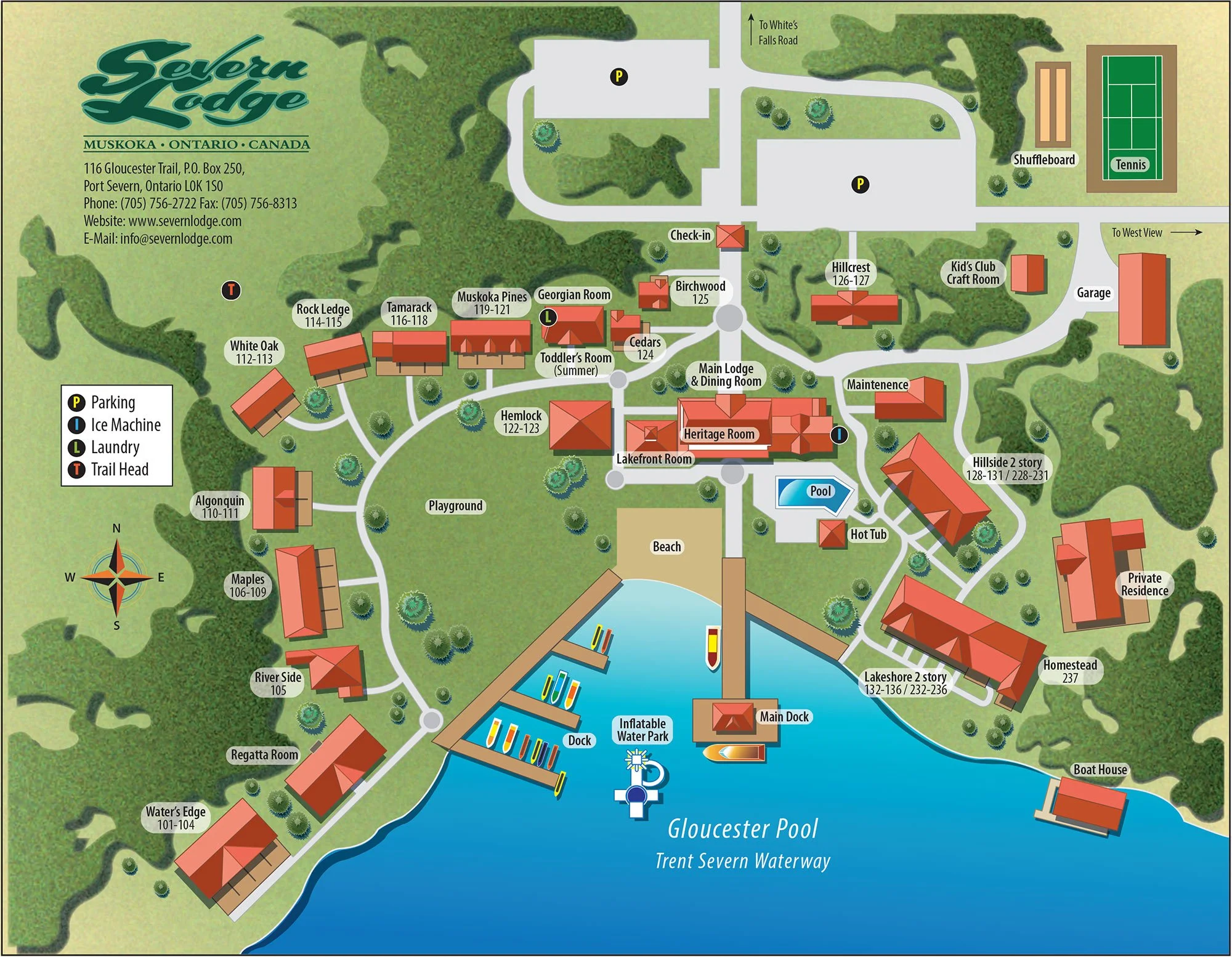 Severn Lodge Resort Map