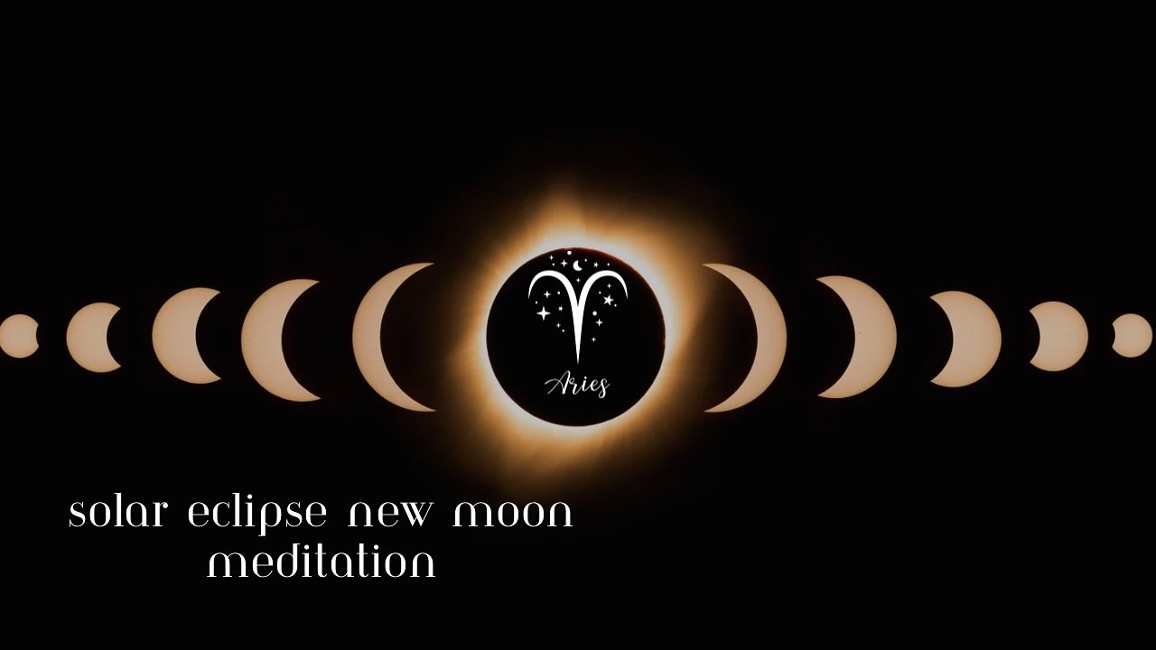 Today we honour the total solar eclipse and Aries New Moon.

If you&rsquo;re looking for a meditation to support you on this journey, then I am proud to say you can head over to my YouTube page!

A good friend kindly helped me over the Easter weekend