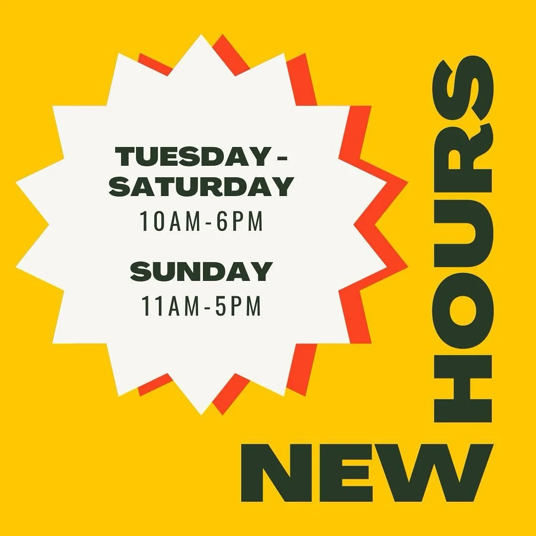 Just a heads up that we’re slightly altering our Sunday hours from today on ⏳
