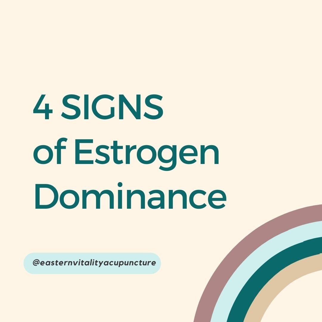 Do you feel like your hormones might be off? &quot;Estrogen dominance&quot; might be the culprit. It's a common hormone imbalance that many women experience. Swipe through to discover four signs, and if they hit close to home, DM us ESTROGEN for insi