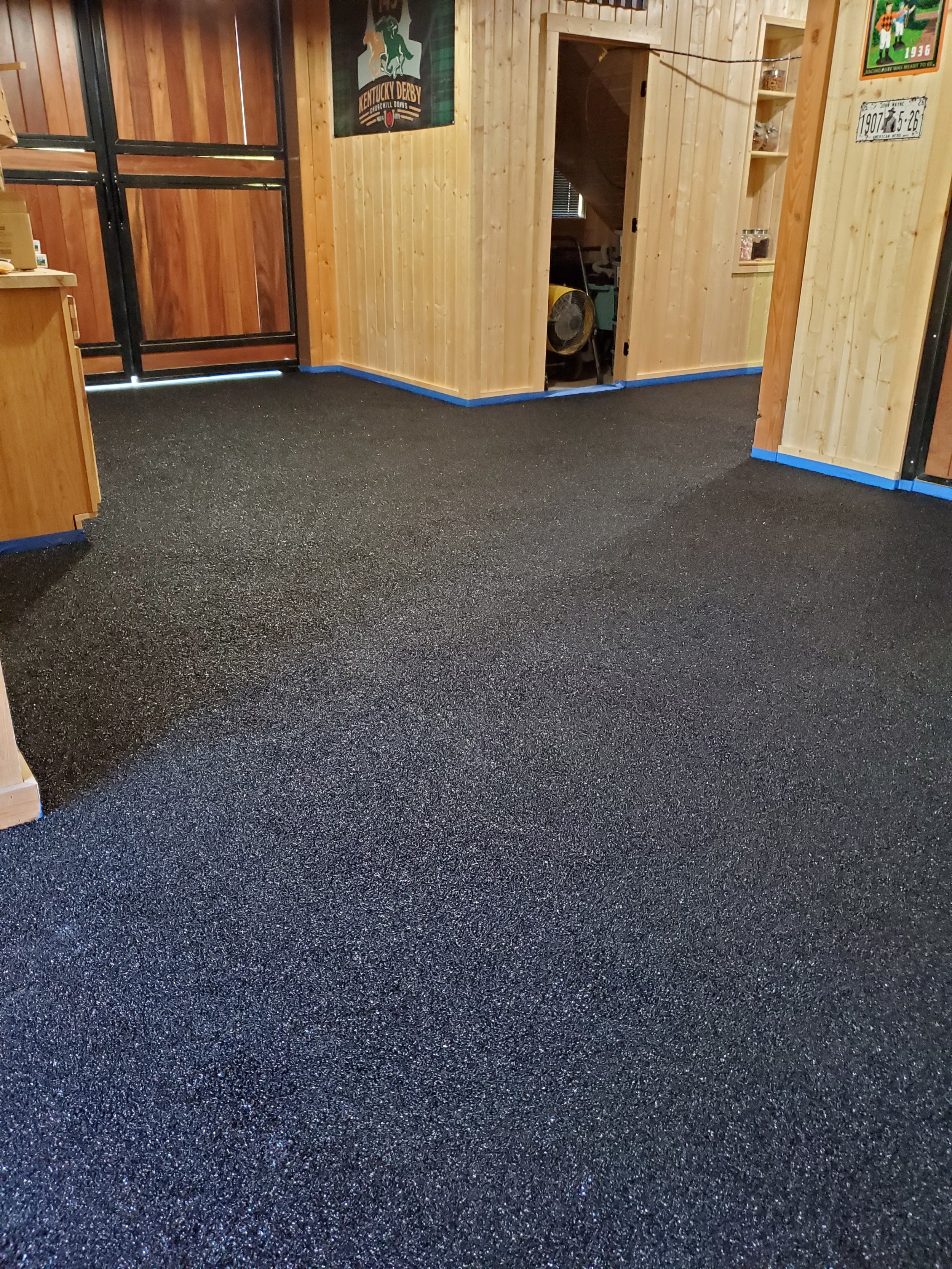 Epoxy/Rubber Hybrid Floor