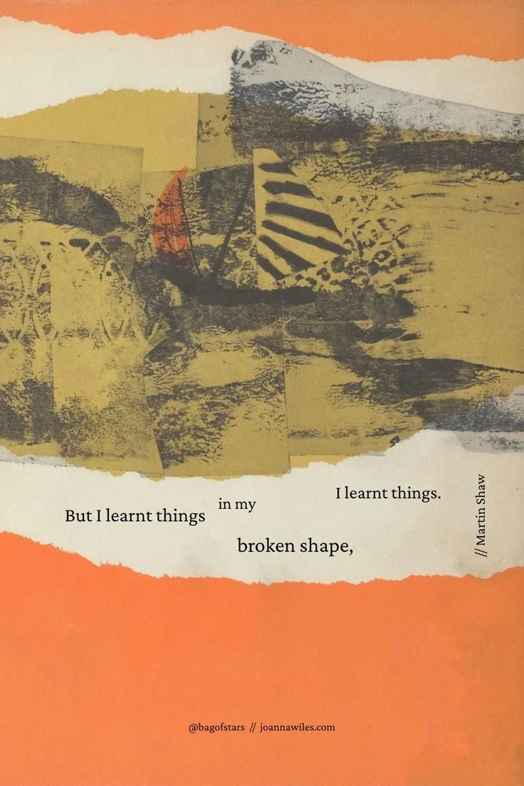 Words from the story The Rudiments of Time in All Those Barbarians by Martin Shaw.  Artwork 'Lonely Maria pl23' (1960) by Evaline Ness, via Artvee.  “But I learnt things in my broken shape, I learnt things.”