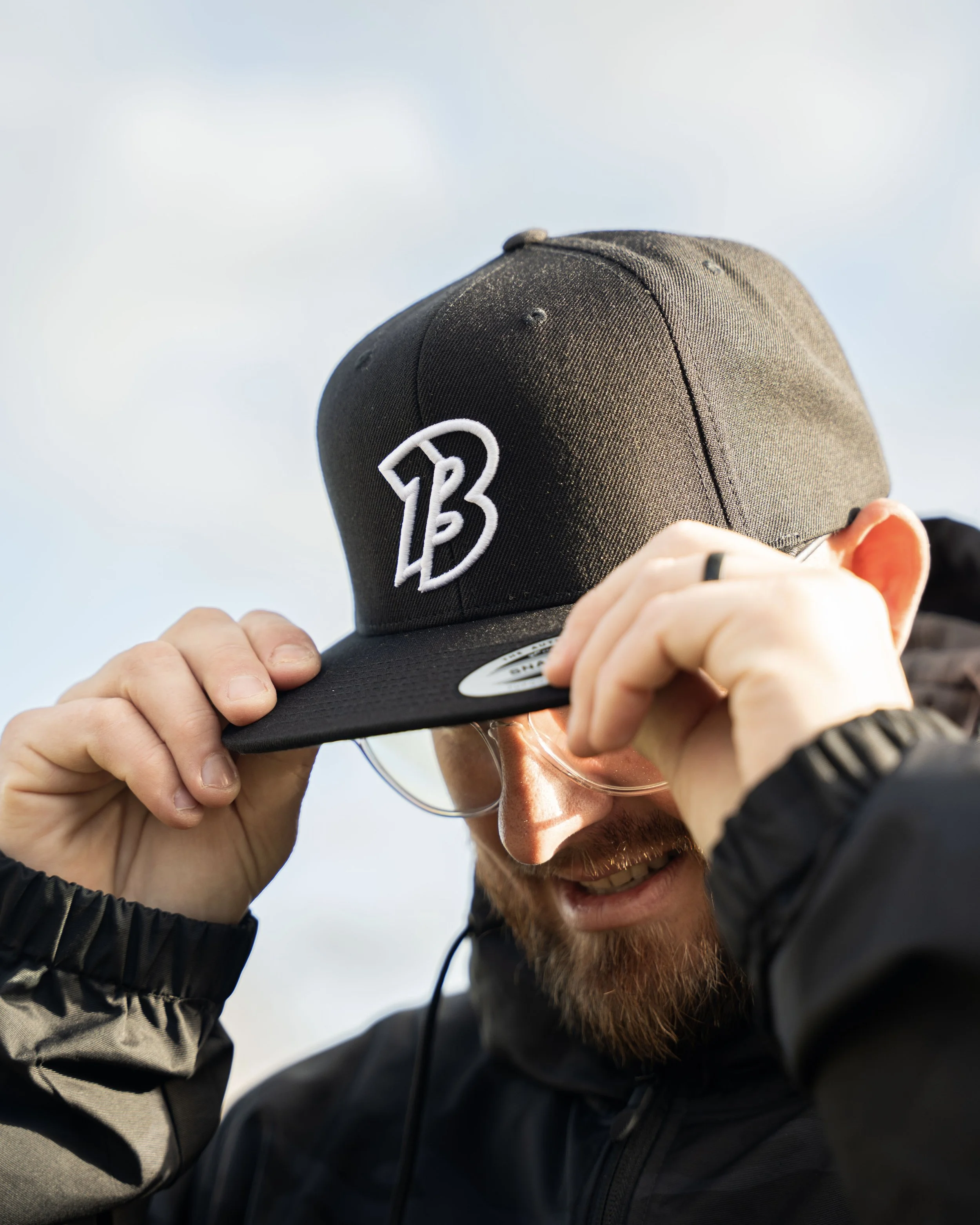 New White and Black Snapback