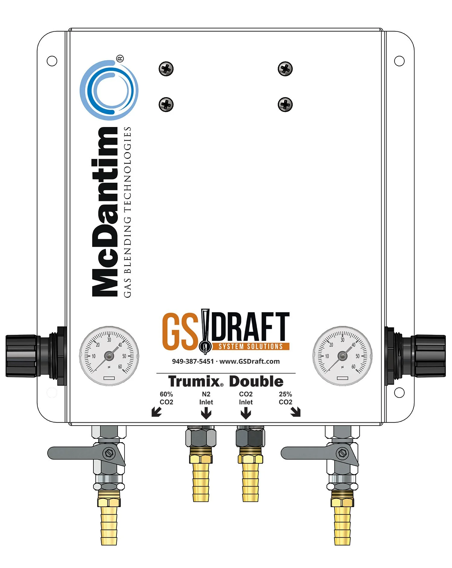Double Gas Blenders for Ales, Lagers and Nitro Beers