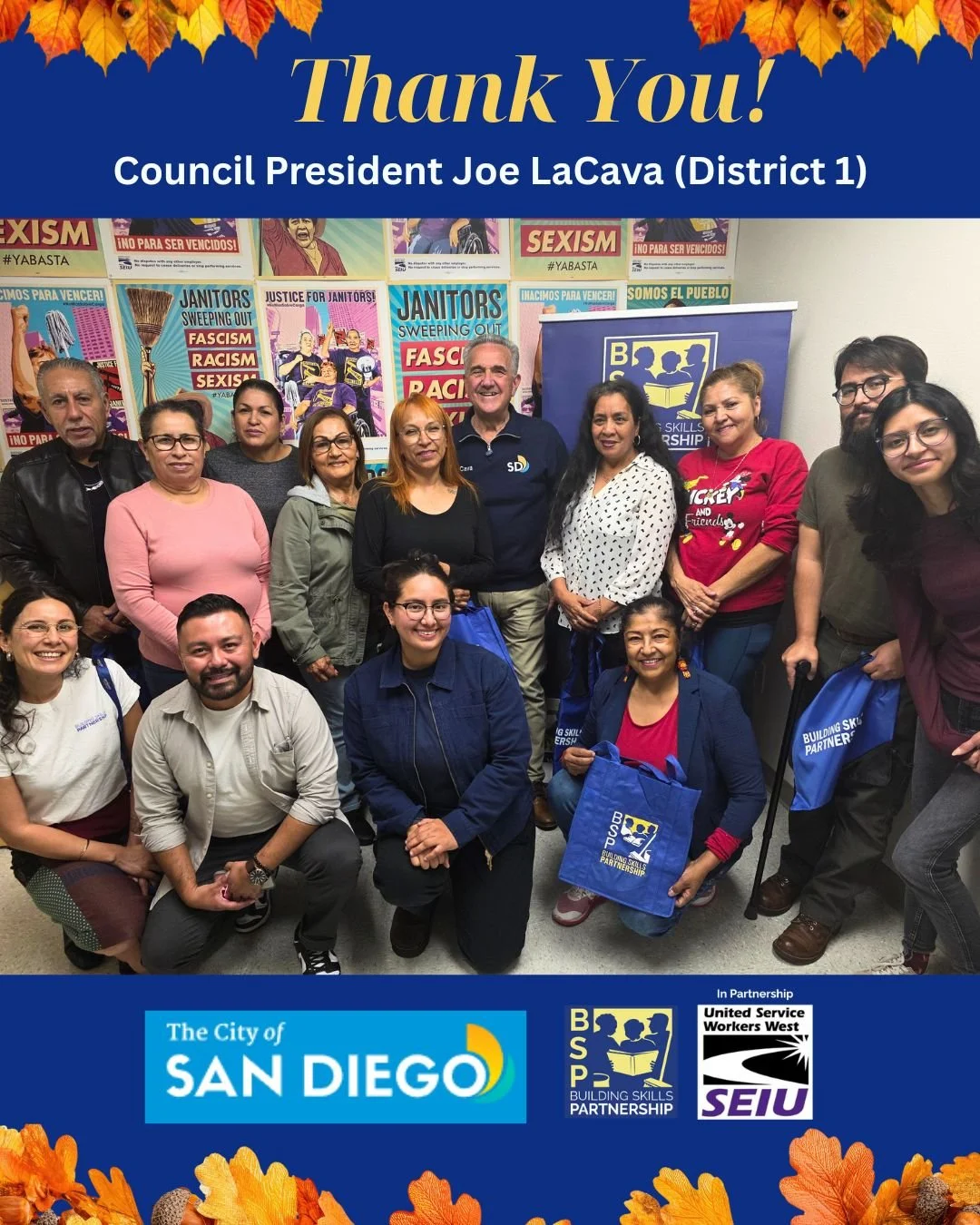 Thank you to Council President Joe LaCava (District 1)!