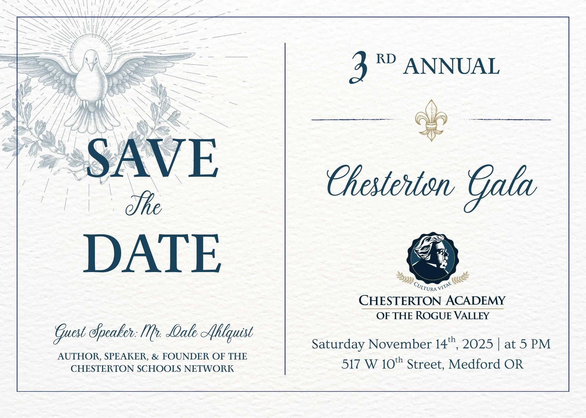 Save the Date: 3rd Annual Chesterton Gala                                an Evening with Dale Ahlquist