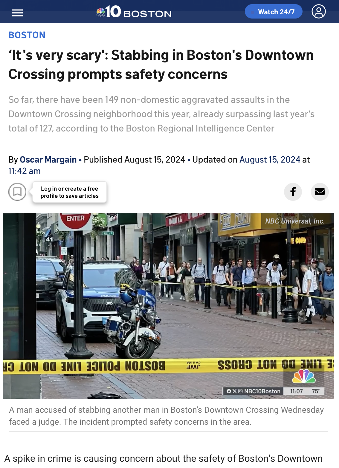 ‘It's very scary': Stabbing in Boston's Downtown Crossing prompts safety concerns