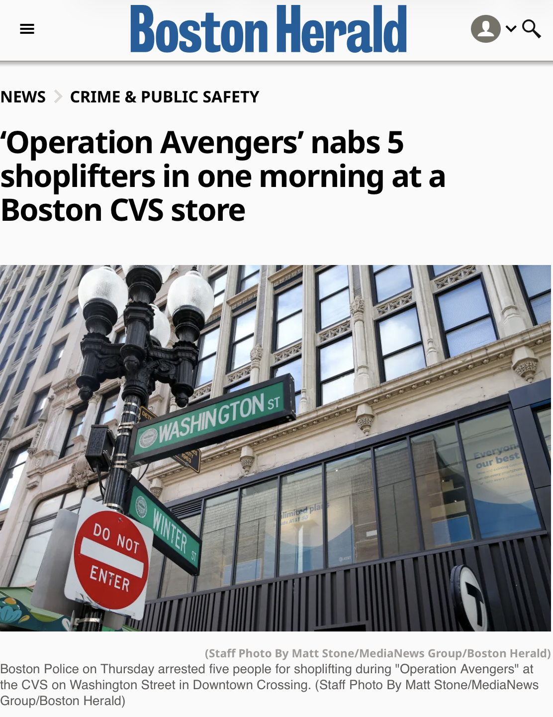 ‘Operation Avengers’ nabs 5 shoplifters in one morning at a Boston CVS store