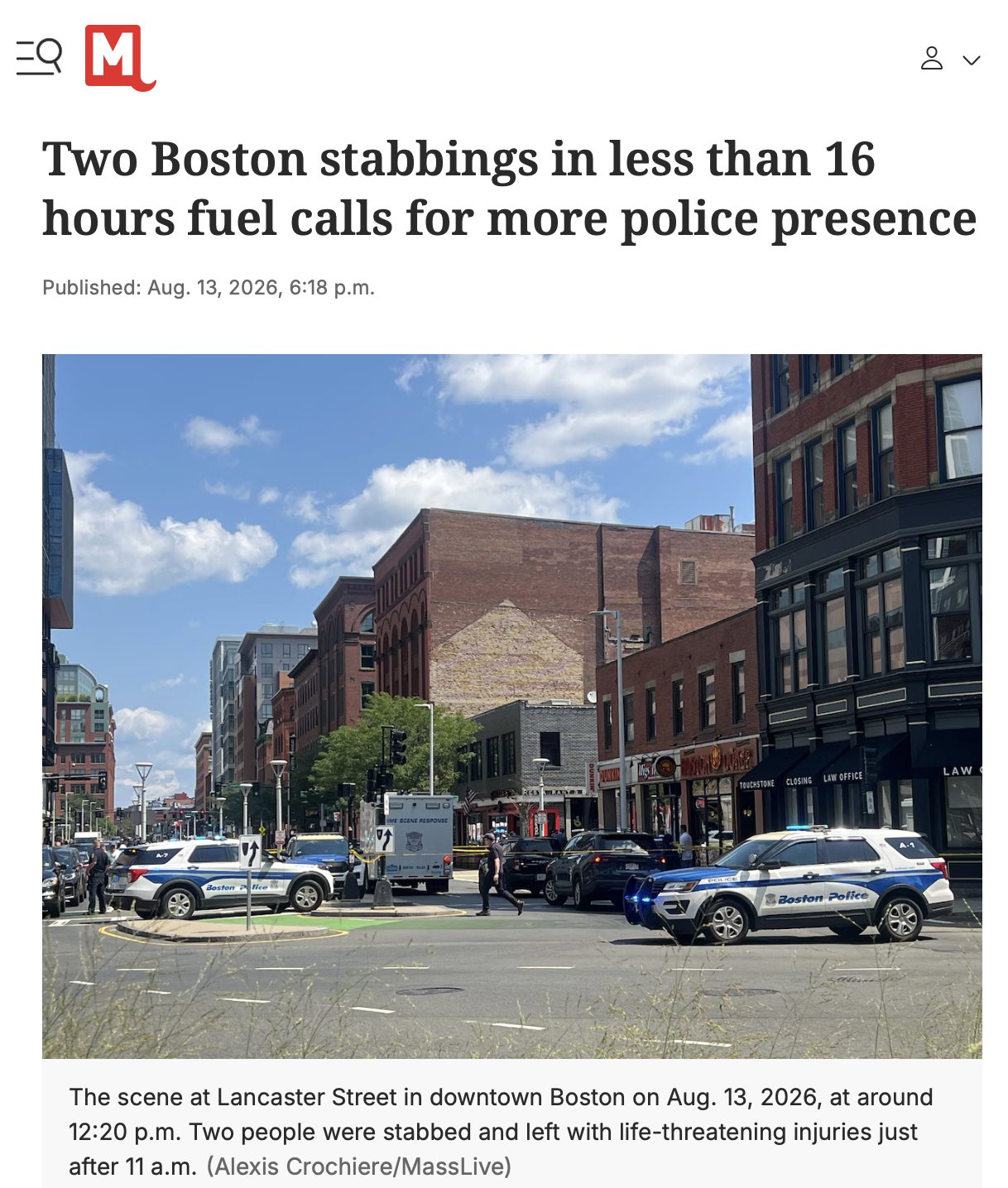 Two Boston stabbings in less than 16 hours fuel calls for more police presence