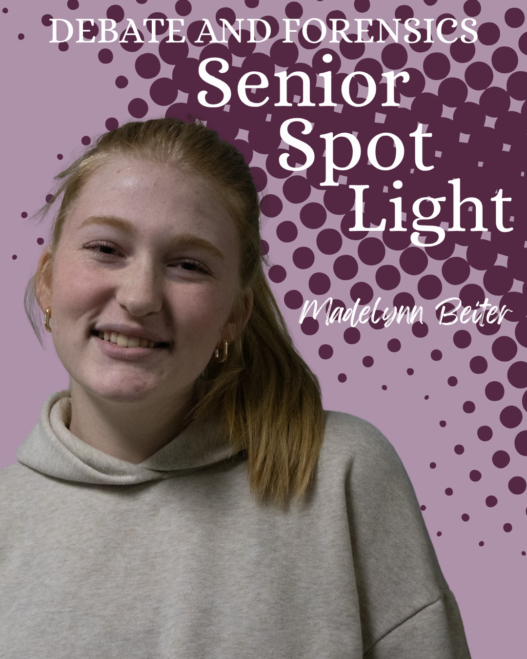 Debate and forensics senior spotlight with Madelynn Beiter