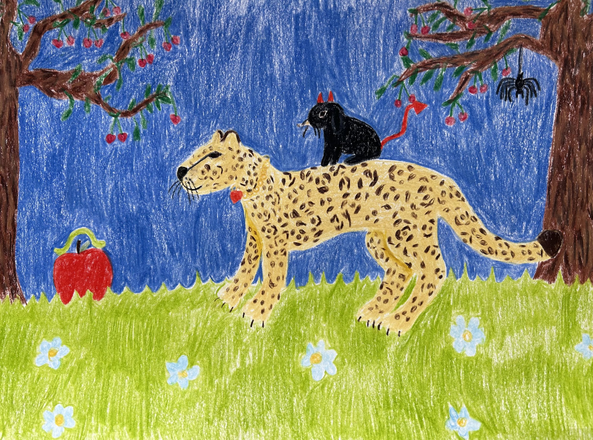 The Secret Garden, 2025, colored pencil on paper