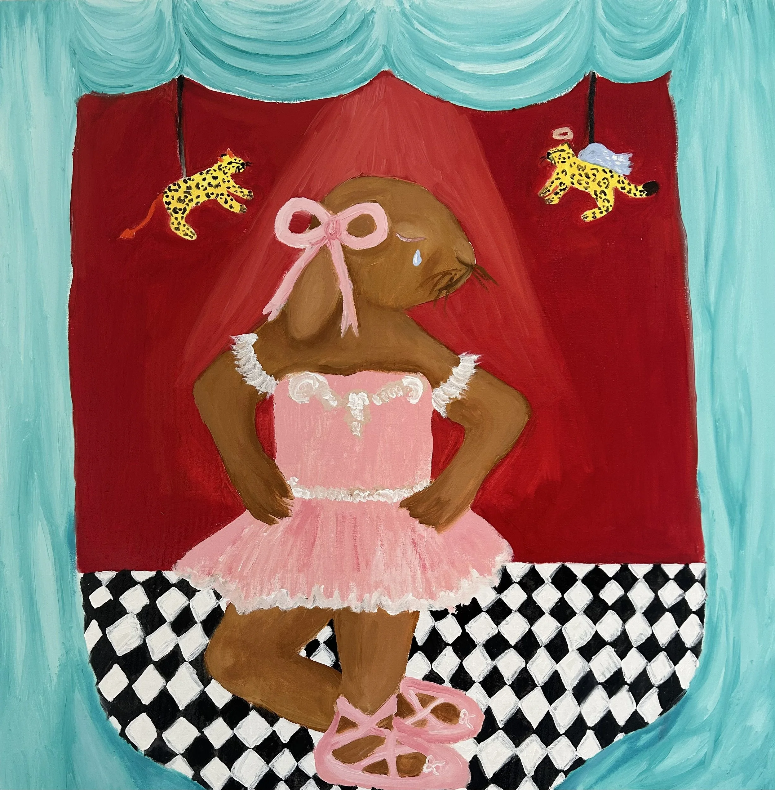 Ballerina Blues, 2025, oil on canvas 60 cm x 60 cm