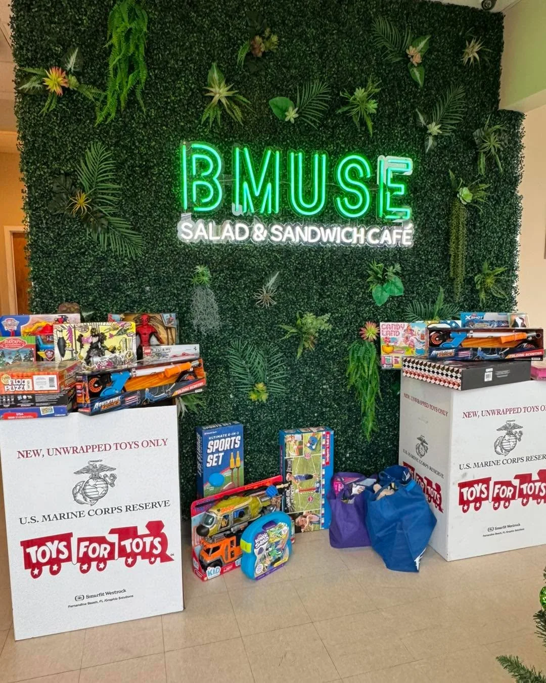 Come on by and check out our Toys for Toys event! 

Serving breakfast &amp; lunch, toy drive, mini car show &amp; more.  Here until 1 pm today, Santa will be stopping by from 10-11. 

20% off in cafe orders today with a toy donation.