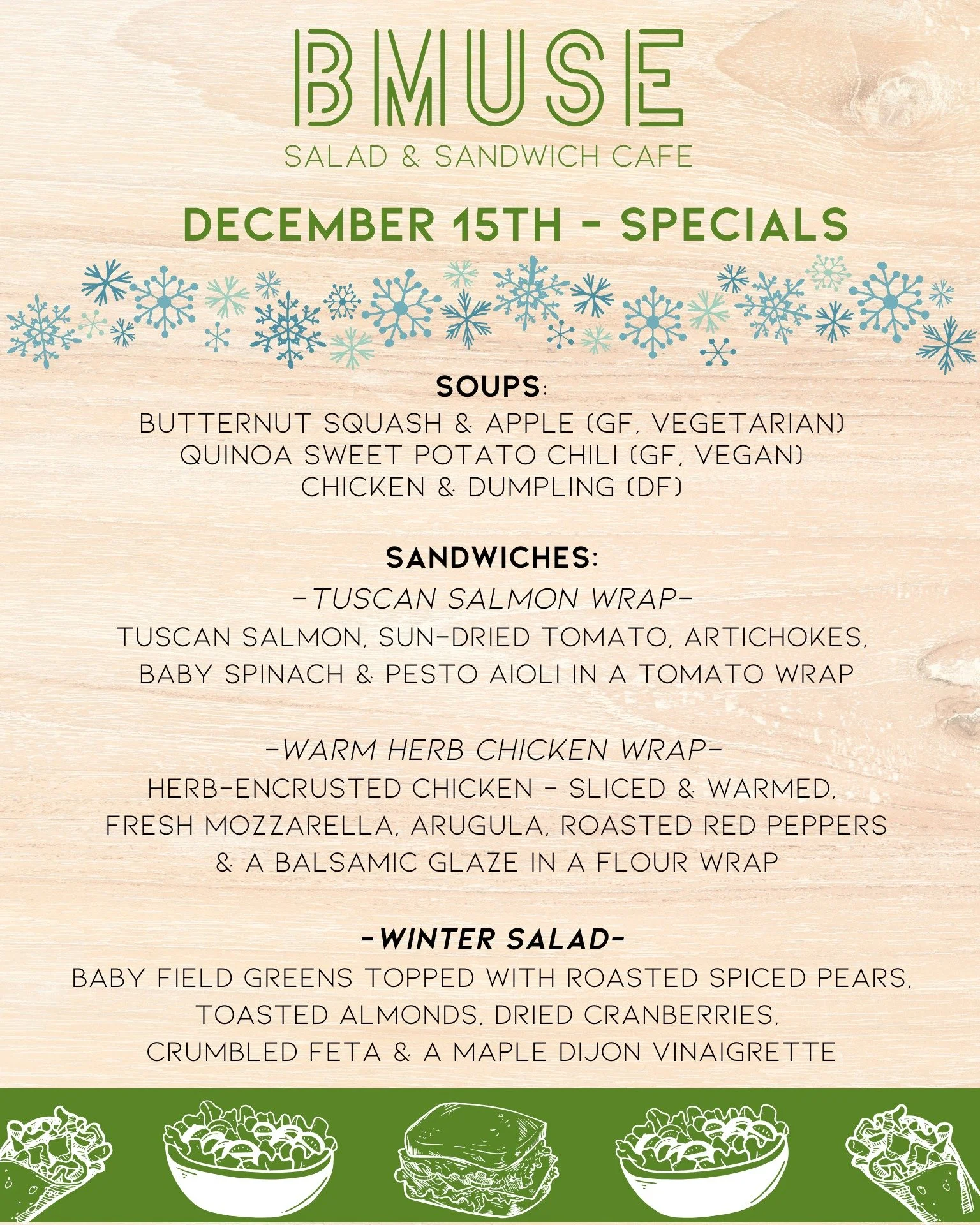 We&rsquo;re open 10a-3p for lunch,  stop by &amp; enjoy one of our tasty soups, salads or sandwiches.

Order online at bit.ly/BMuseCafe
Call 203.265.1400
Visit 665 N Colony Rd, Wallingford 
.
.
.
.

#ctfoodie #foodofct #lunchtime #ctcafe #wallingford