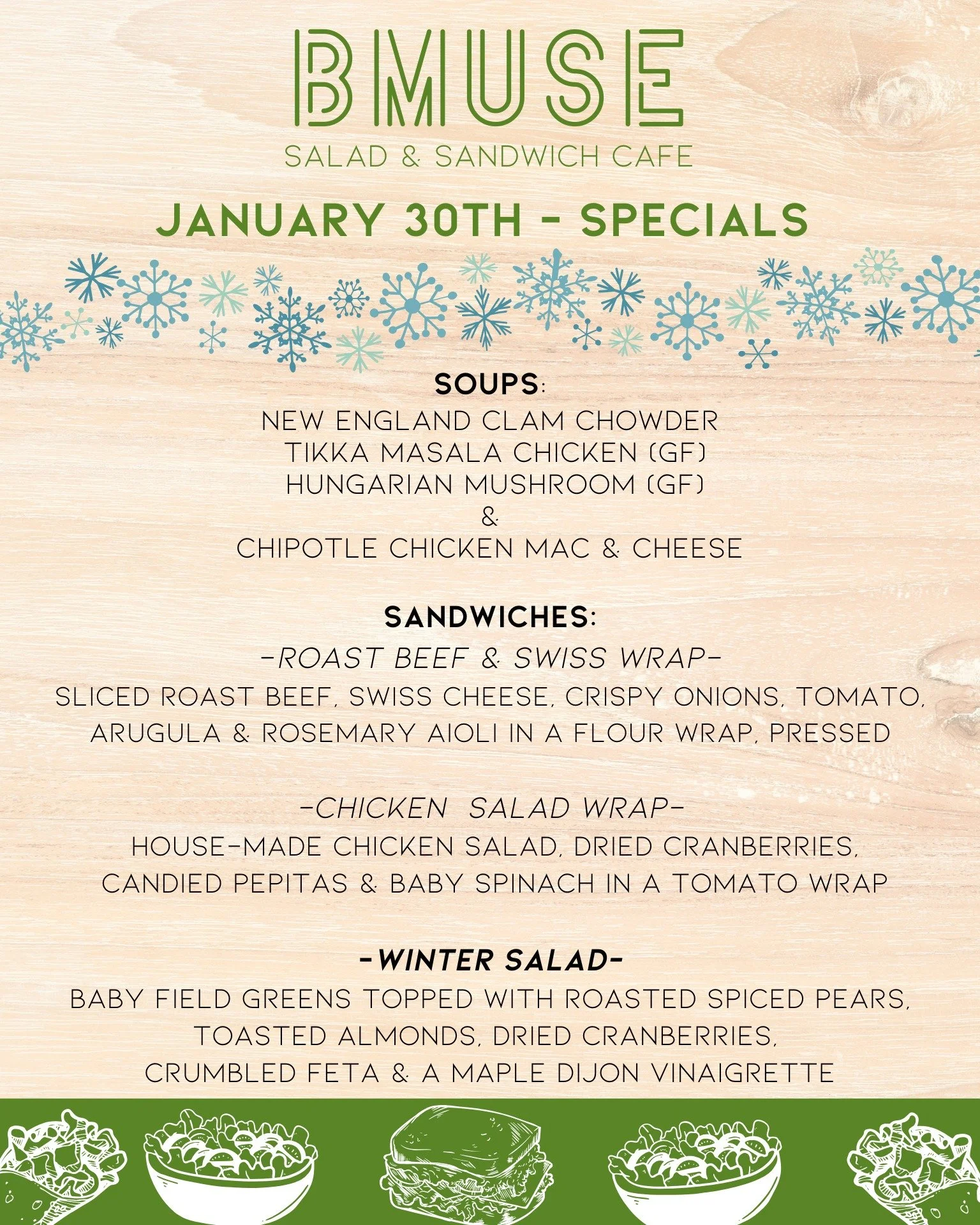 Happy Friday!  Come by and enjoy a delicious BMuse lunch. Serving up tasty soups, salads or sandwiches until 3p!

Order online at bit.ly/BMuseCafe
Call 203.265.1400
Visit 665 N Colony Rd, Wallingford 
.
.
.
.

#ctfoodie #foodofct #lunchtime #ctcafe #