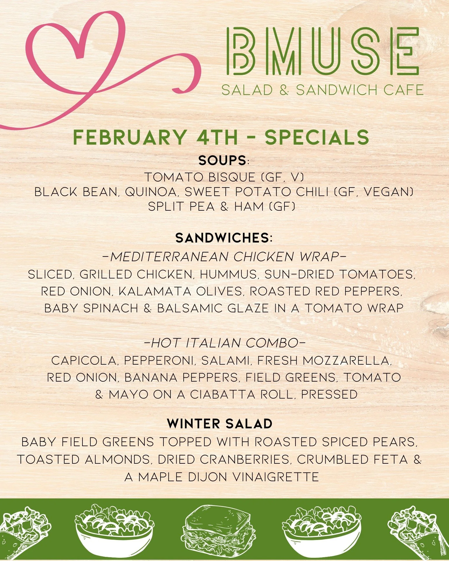 We&rsquo;re open until 3p serving up delicious soups, salads or sandwiches for lunch!  Come on by!

Order online at bit.ly/BMuseCafe
Call 203.265.1400
Visit 665 N Colony Rd, Wallingford 
.
.
.
.

#ctfoodie #foodofct #lunchtime #ctcafe #wallingfordeat