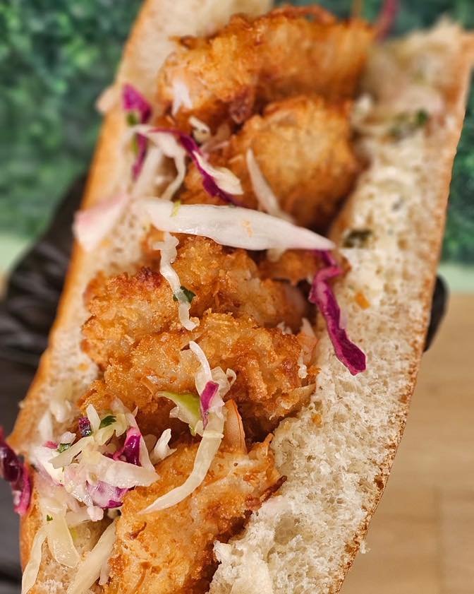 Coconut Shrimp Po&rsquo;Boy is for lunch!  Stop in to enjoy this or one of our other daily specials. Yum!