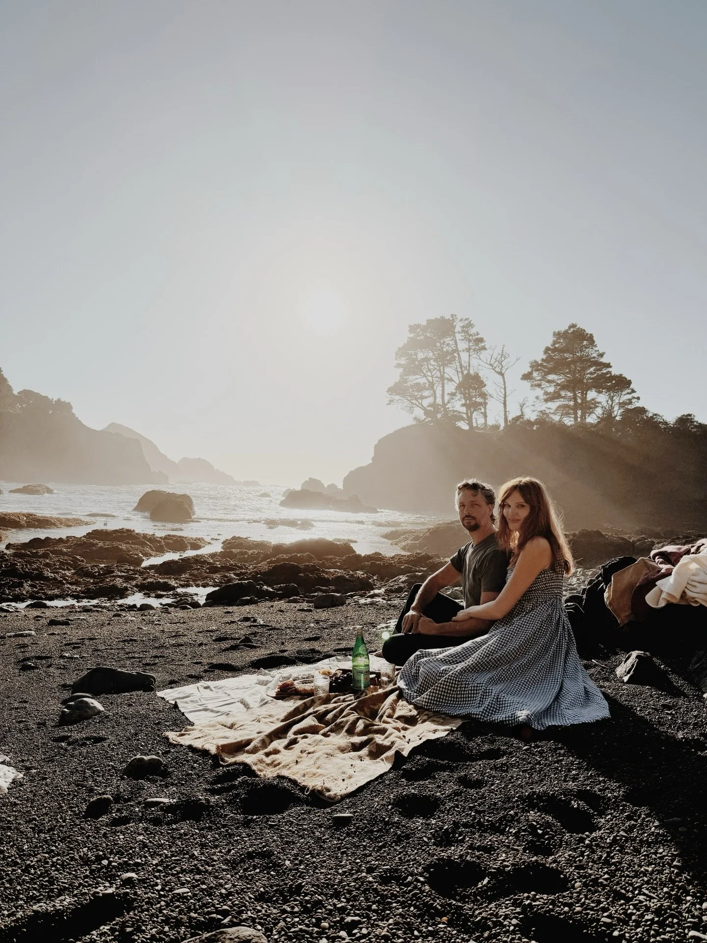 Celebrated our 21st wedding anniversary yesterday with a beach picnic, tea under our apple tree, and our animals close by. ❤️