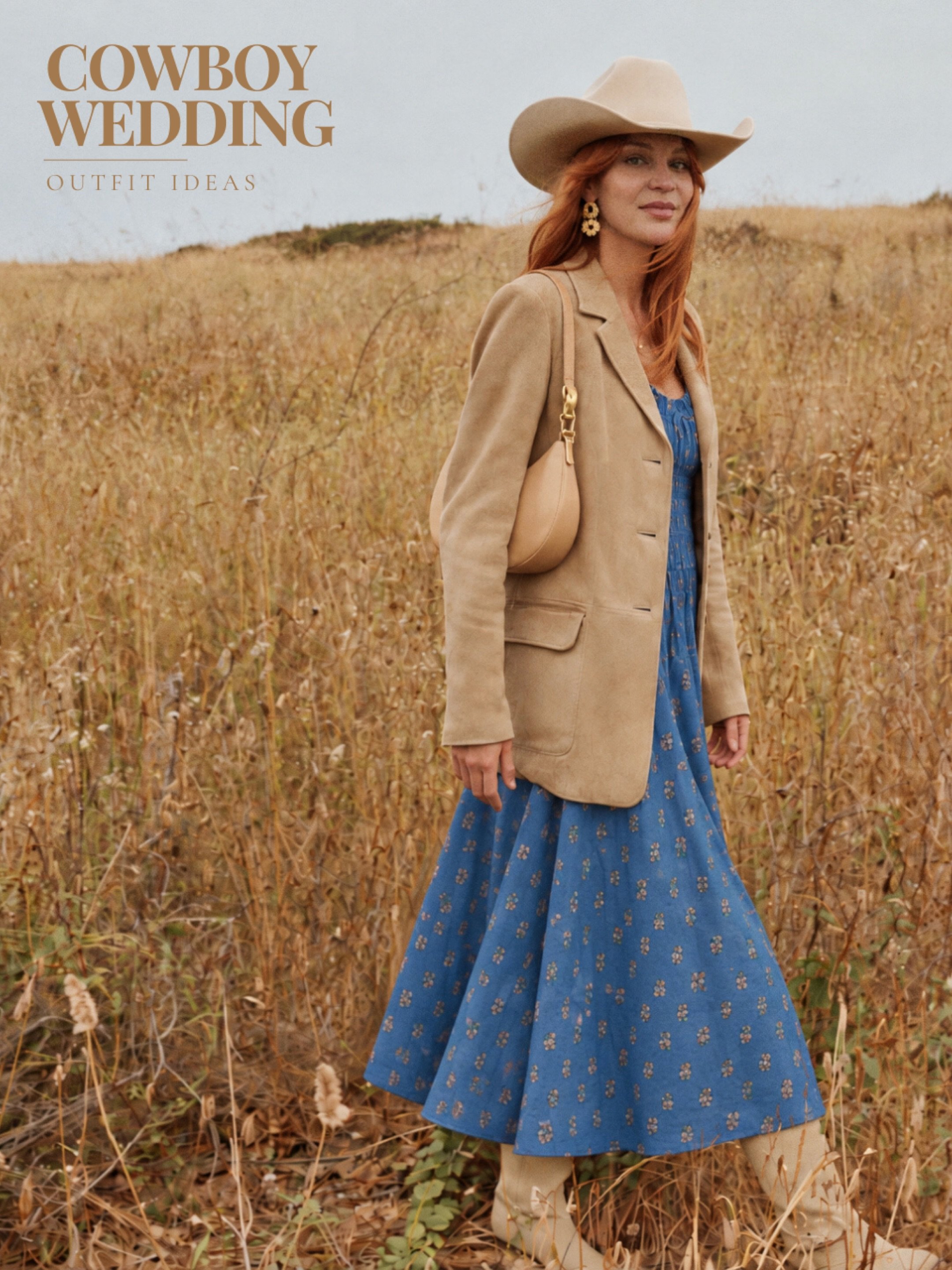 Brian and I are invited to a cowboy wedding, and the dress code is elevated Western. No jeans allowed! 🤠 So I ended up putting together a few outfit ideas. Would love to know which of these six outfits is your favorite. Hopefully the last one, becau