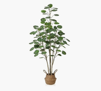 Faux Plant with Basket