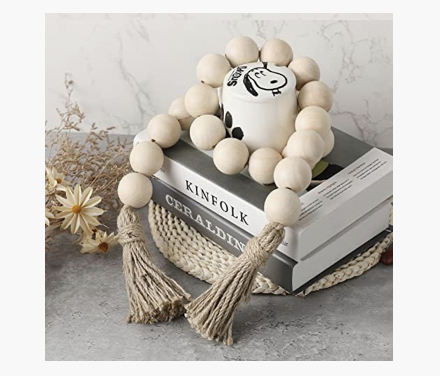 Large Wood Bead Garland