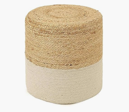 Jute Braided Pouf