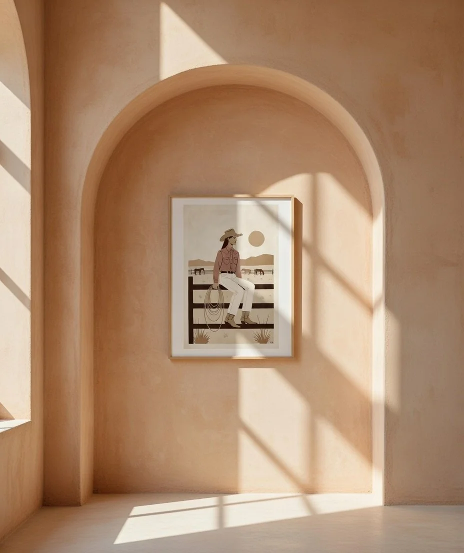 Prairie Rose – Framed Western Folk Art Print