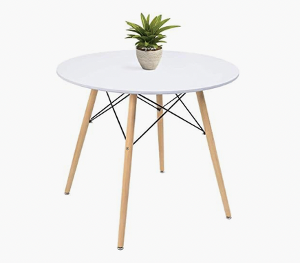 White Round Dining Table