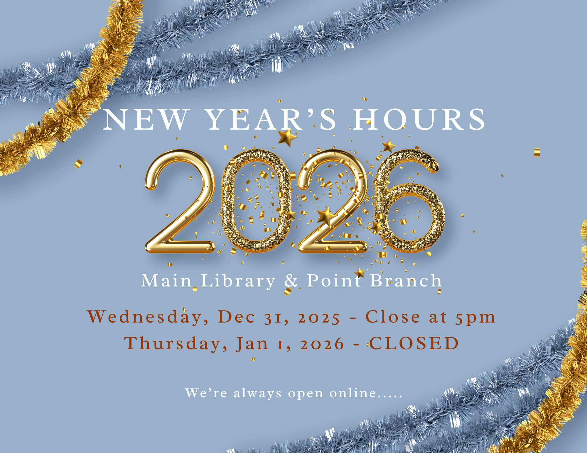 New Year's Hours
