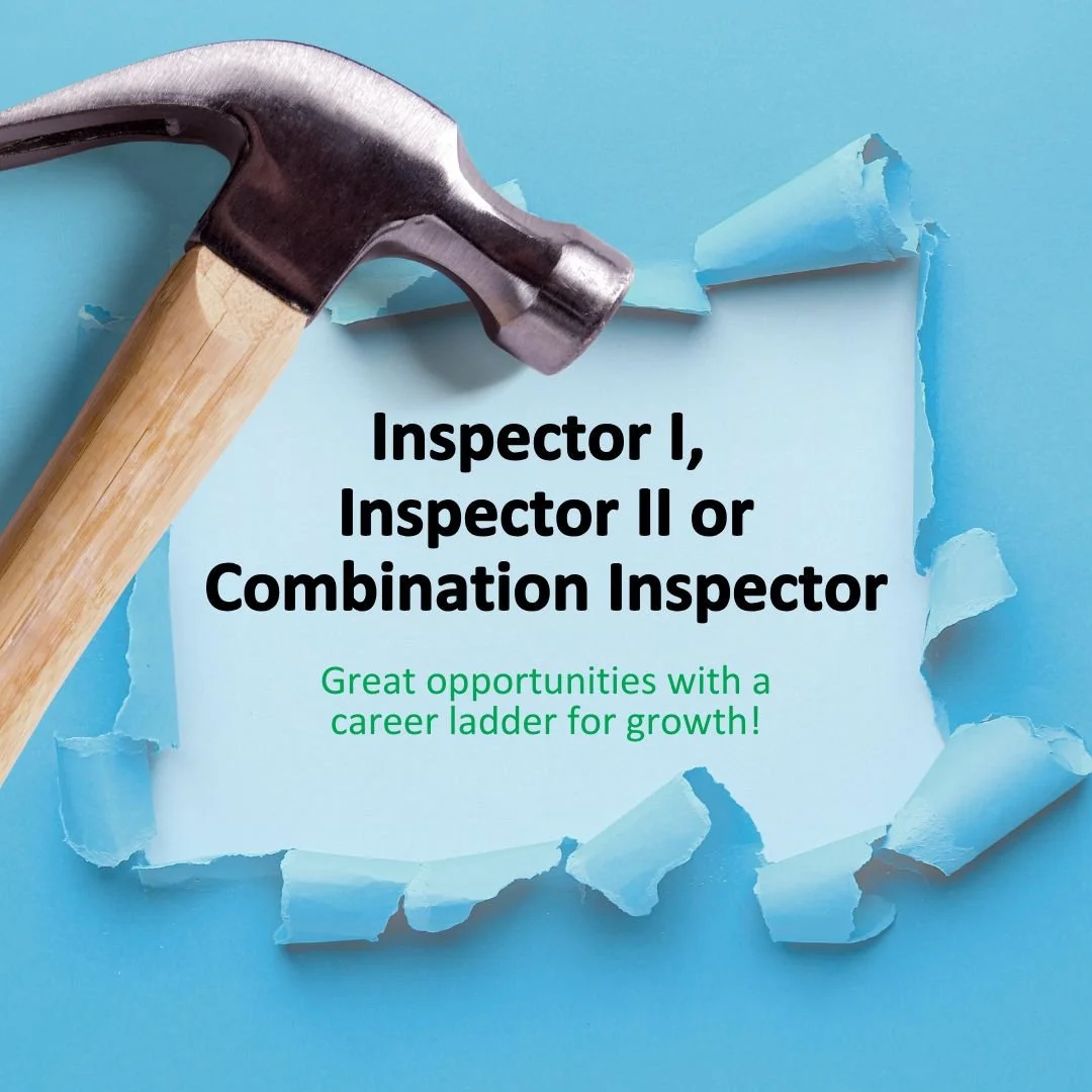 Part-Time Inspector I, II, or Combination Inspector