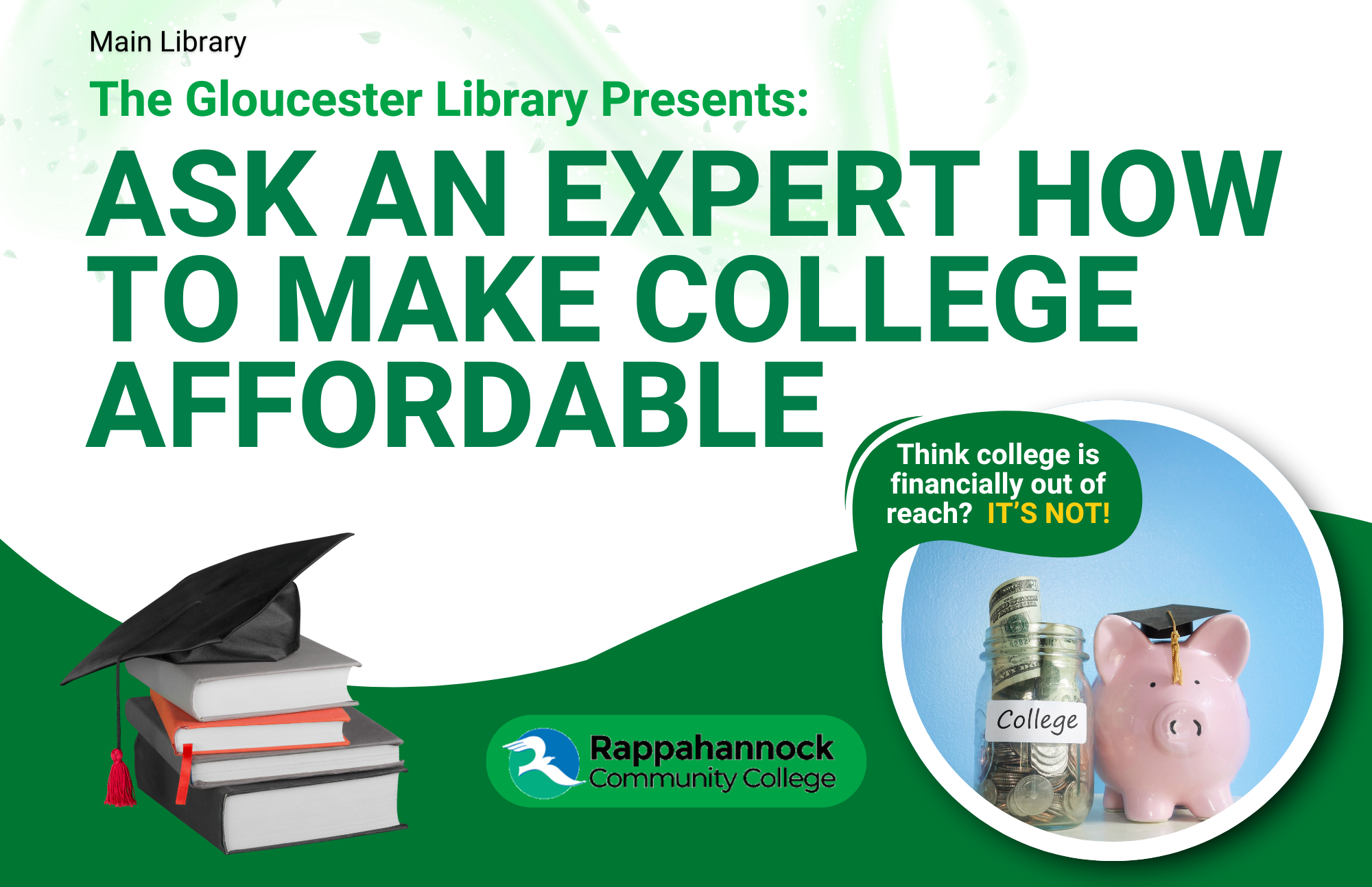 The Gloucester Library Presents: Ask An Expert How To Make College Affordable
