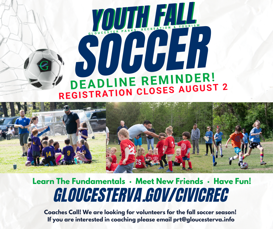 Fall Soccer - Registration Closes August 2