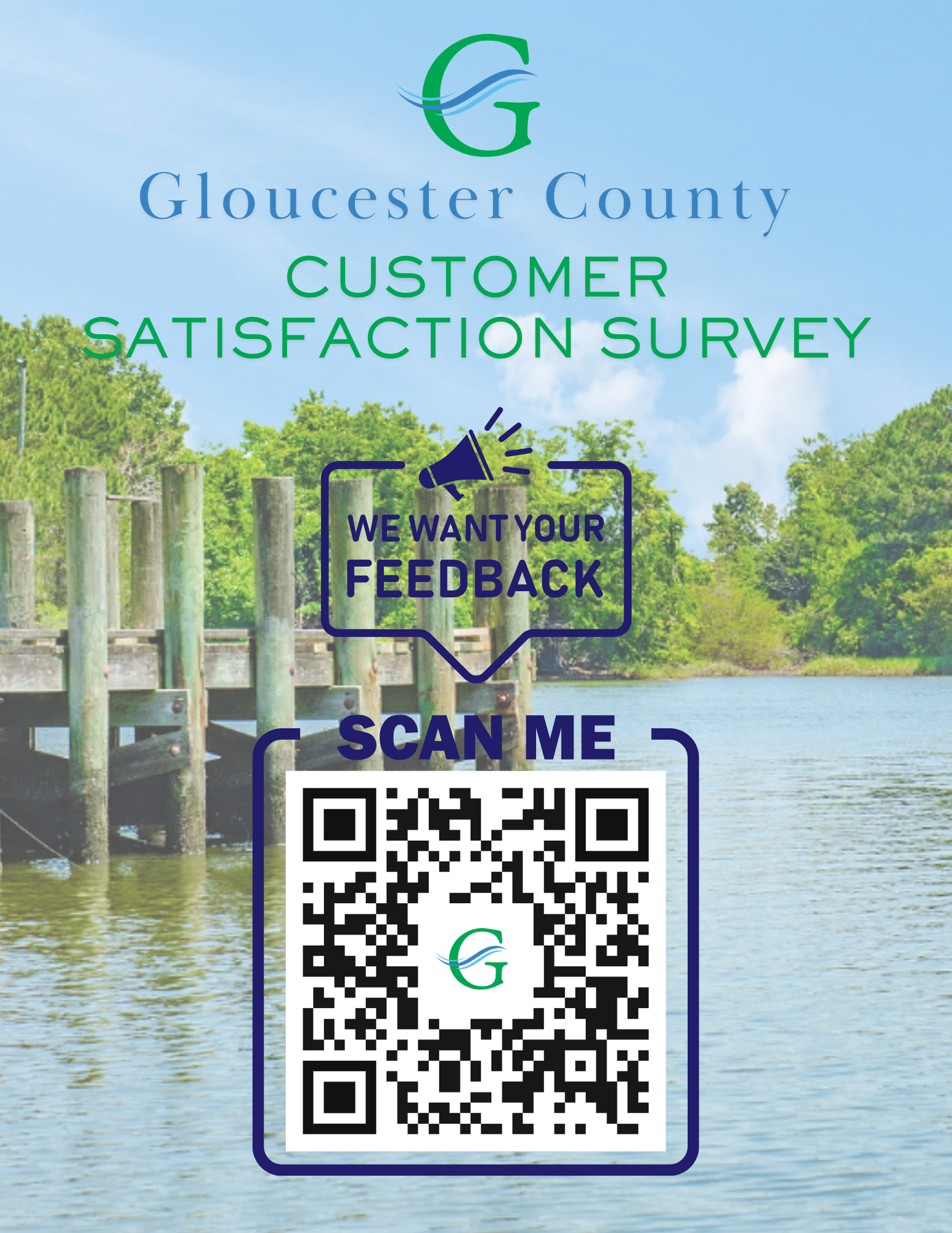 scenic image with a QR code