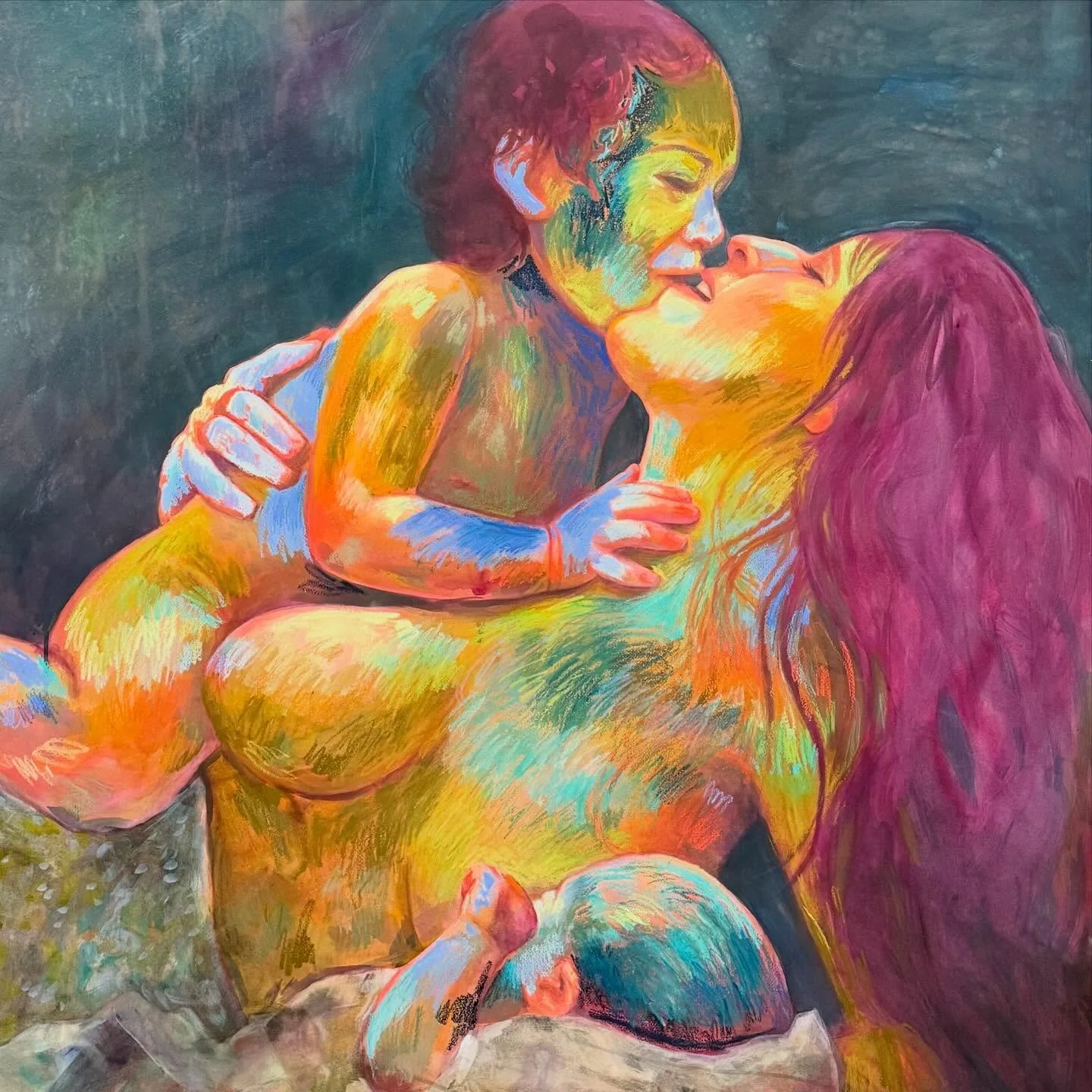 One of the watercolors from my show at MSJC, &ldquo;Paper Stories&rdquo;, named by John the director. This piece and one other address the &ldquo;death of a dream&rdquo; and are incantations for the end to suffering the mother wound.